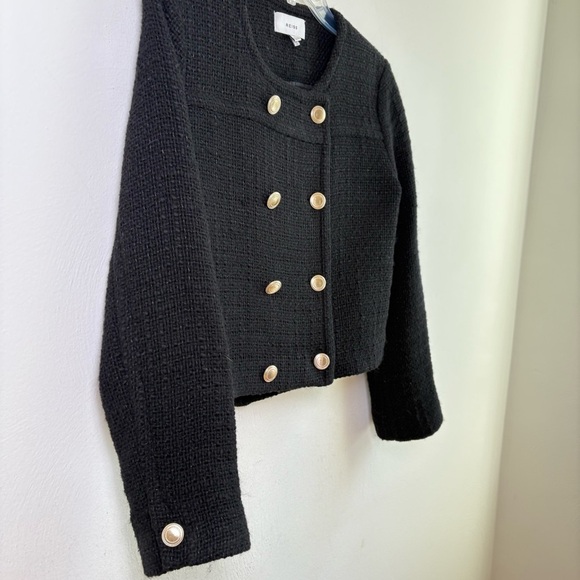 REISS Esmie Cropped Jacket Double Breasted Wool Blend Size 6 - Picture 12 of 13